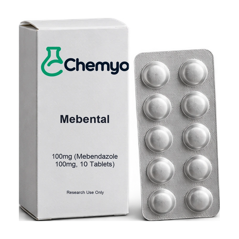 Mebental 100mg (Mebendazole 100mg, 10 Tablets) — Chemyo