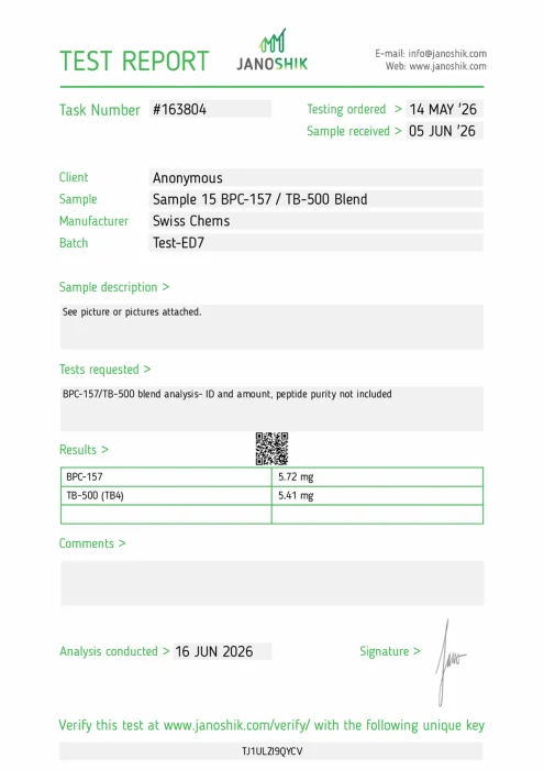 BPC-157 + TB-500 (Blend) lab report